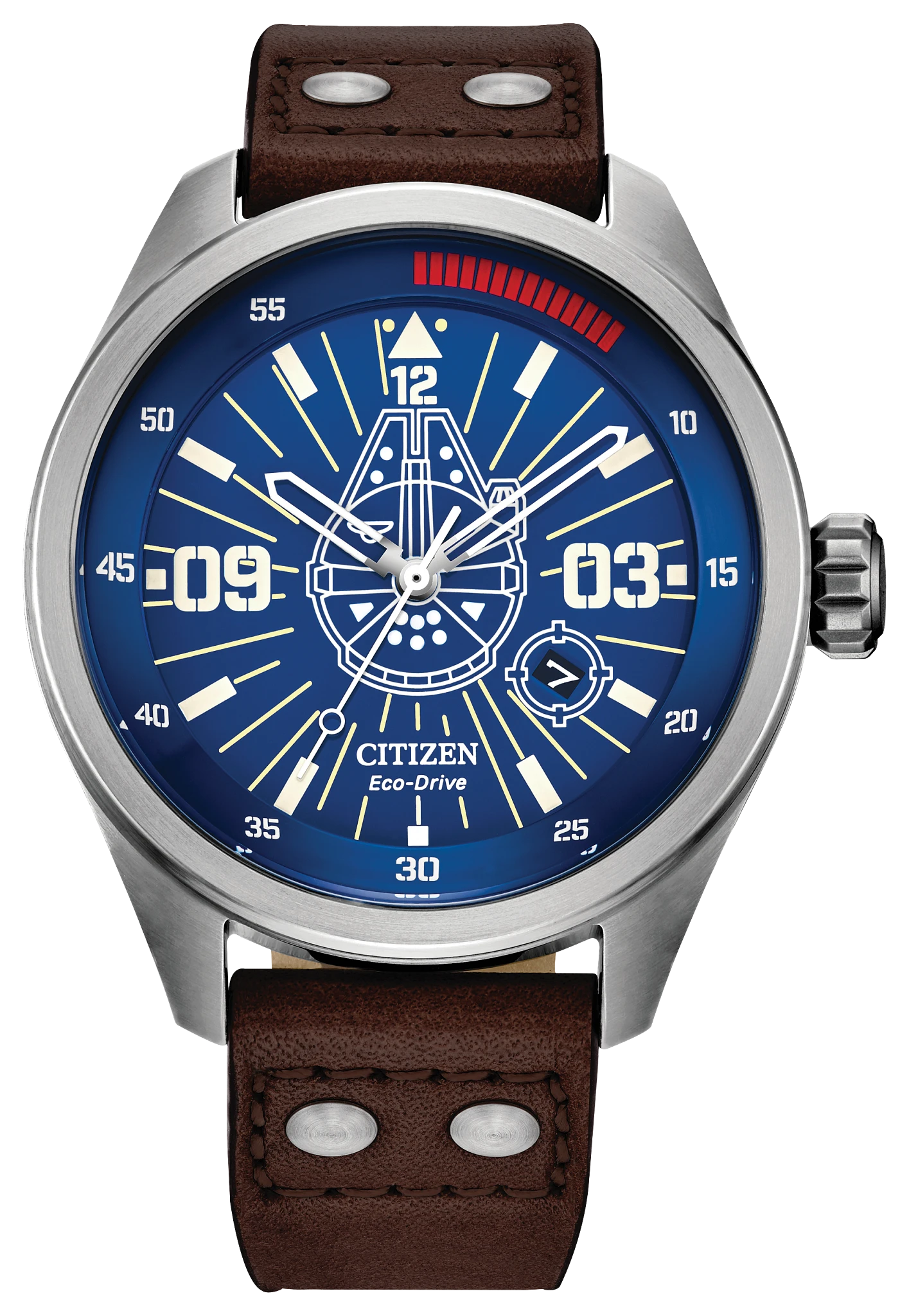 Han Solo Blue Dial Leather Strap AW5009-03W | CITIZEN